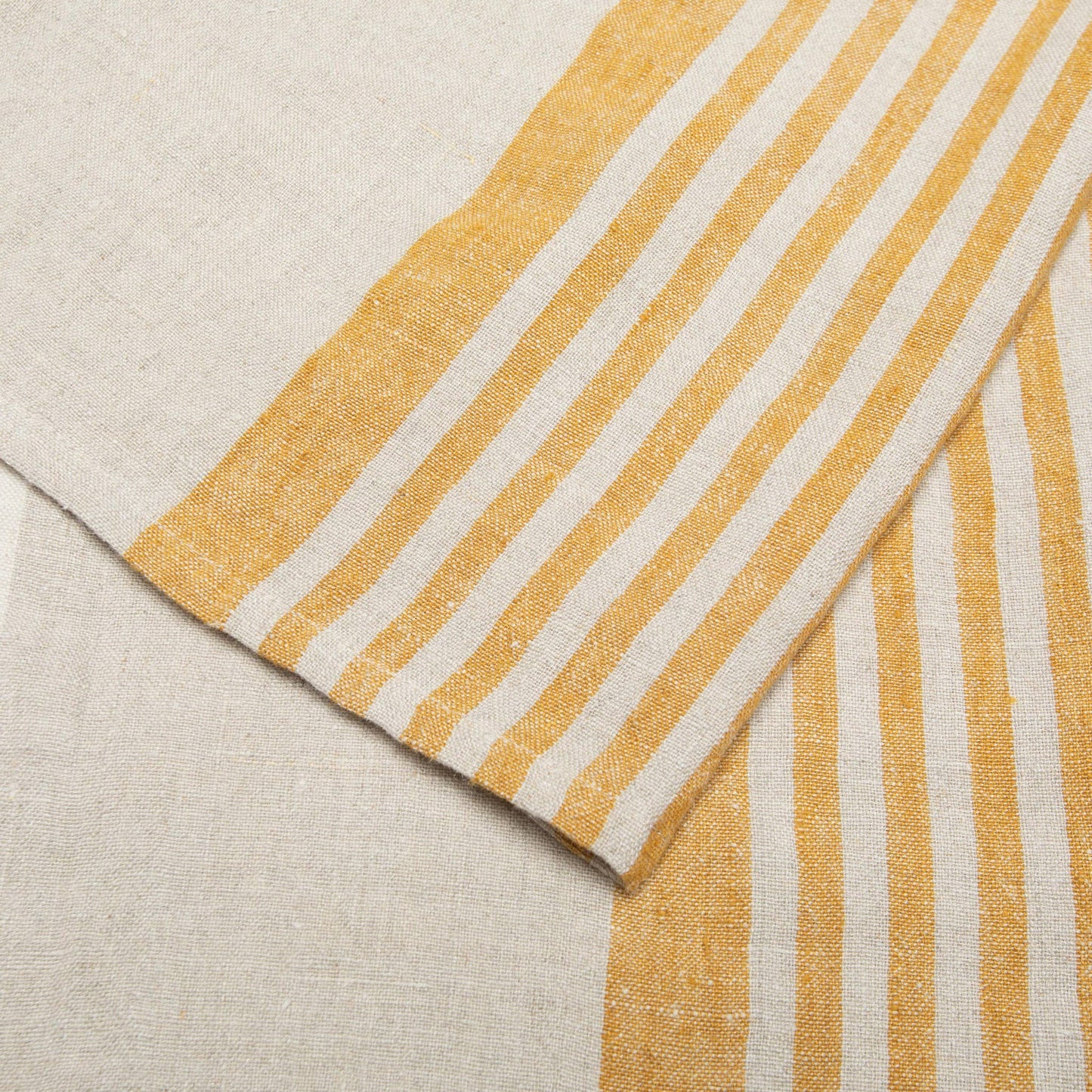 Brittany Natural & Mustard  Tea Towels 20x30 - Set of 2