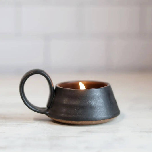 Tea Lite Candle Holder in Black
