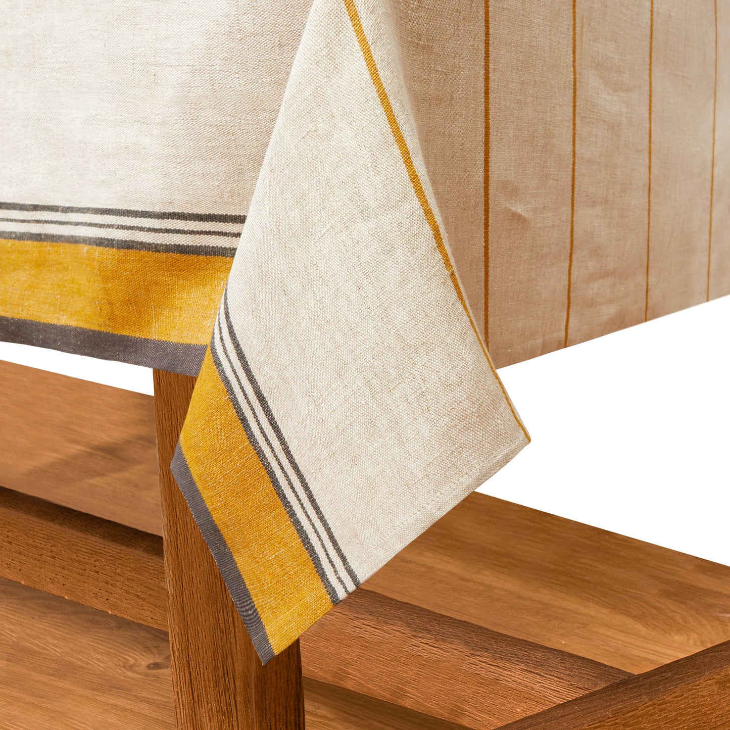 Eze Ivory & Mustard Tablecloth
