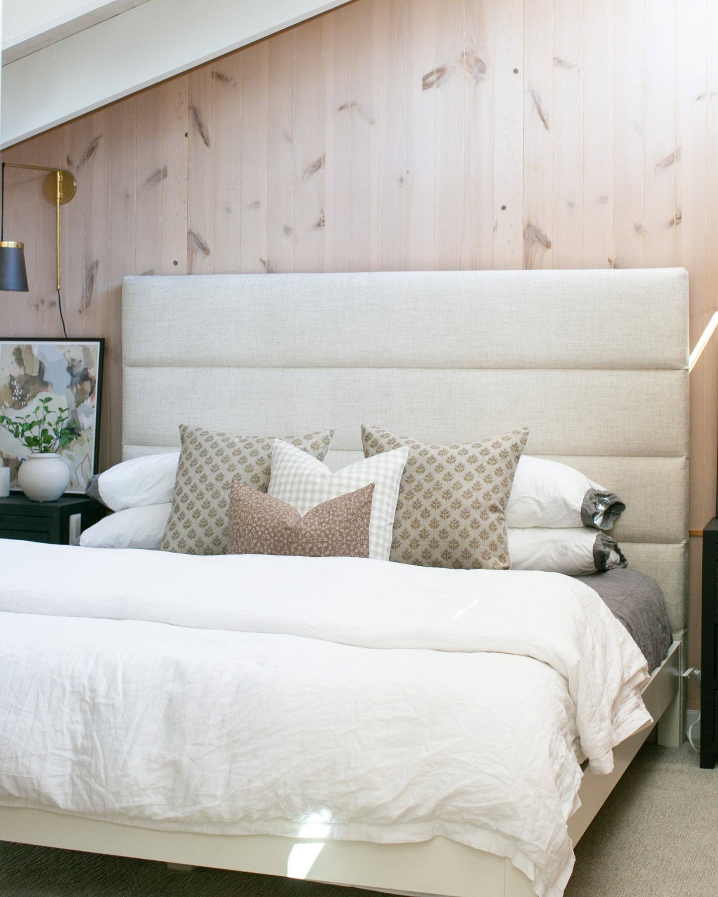 Blake | Dusty Rose Floral Handblock Pillow