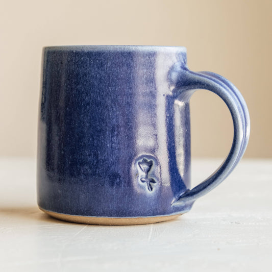 Handmade Stamped Ceramic Tulip Coffee Mug