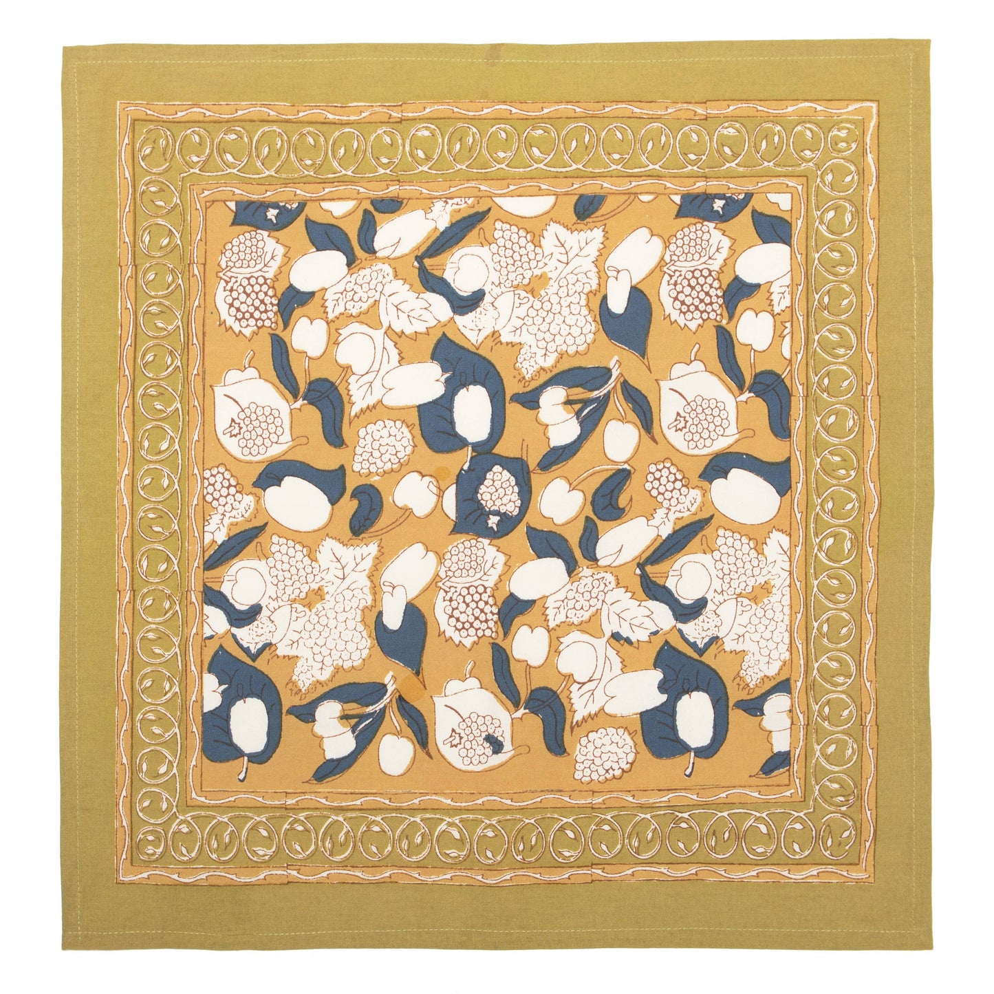 Forest Harvest Mustard & Blue Napkins - Set of 6