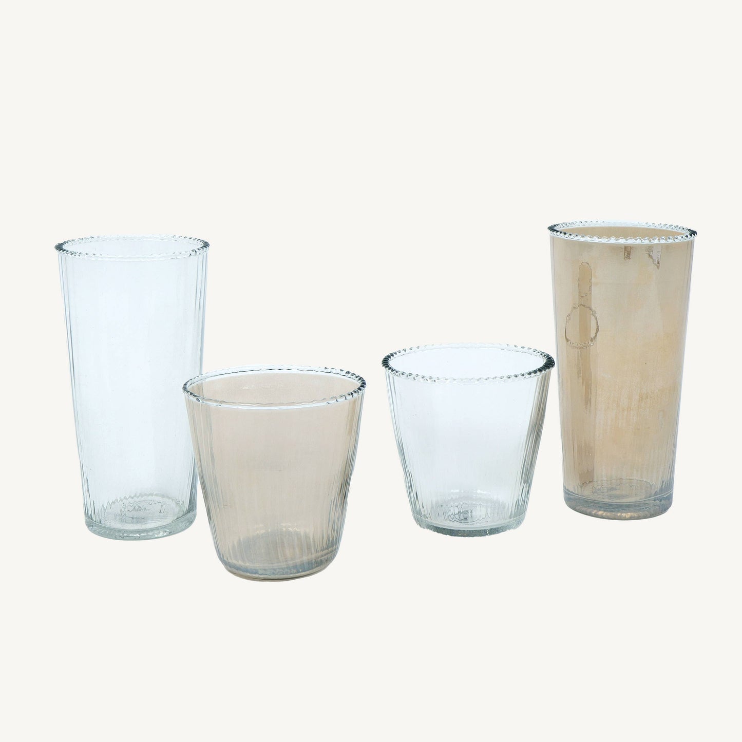 Ribbed Glass Small Brown