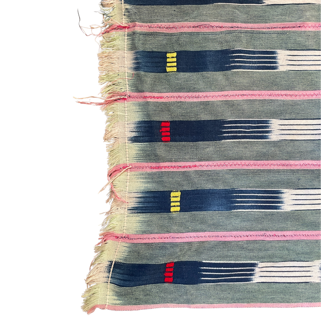 African Vintage Ikat Denim Textile 54