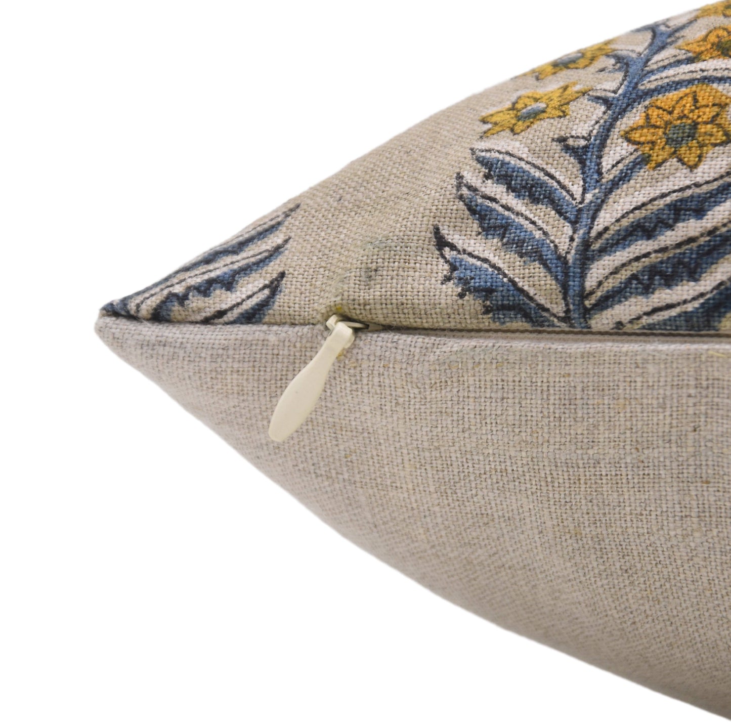Modern Block Printed Pure Linen Pillow -Inderdhanush