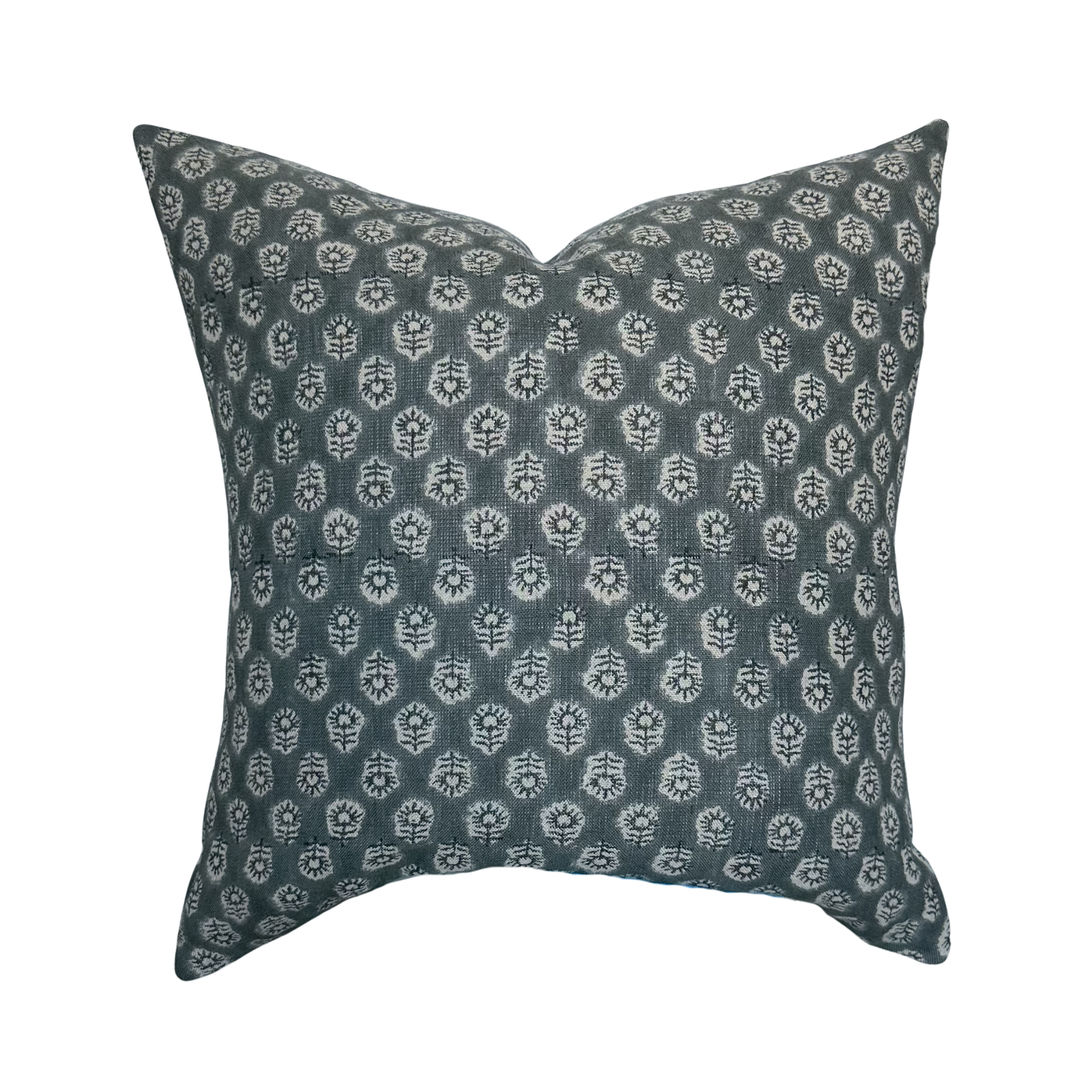 Bailey | Navy Blue Floral Handblock Pillow