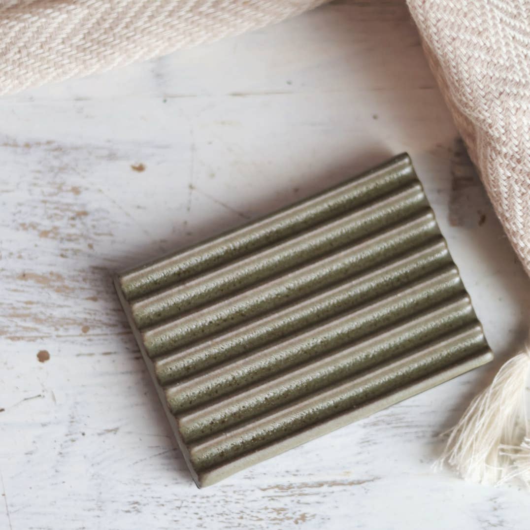 Soap Dish in Moss Green