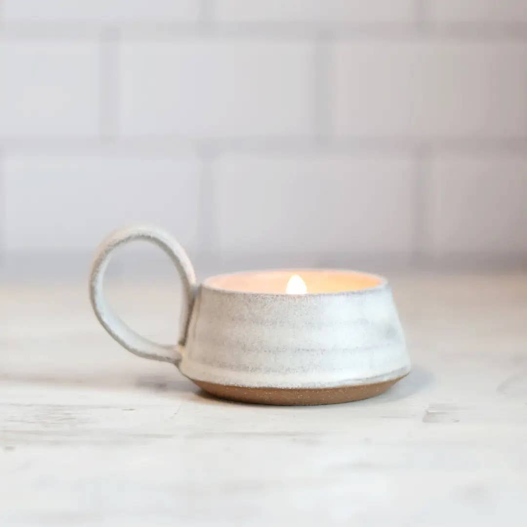 Tea Lite Candle Holder in Cream