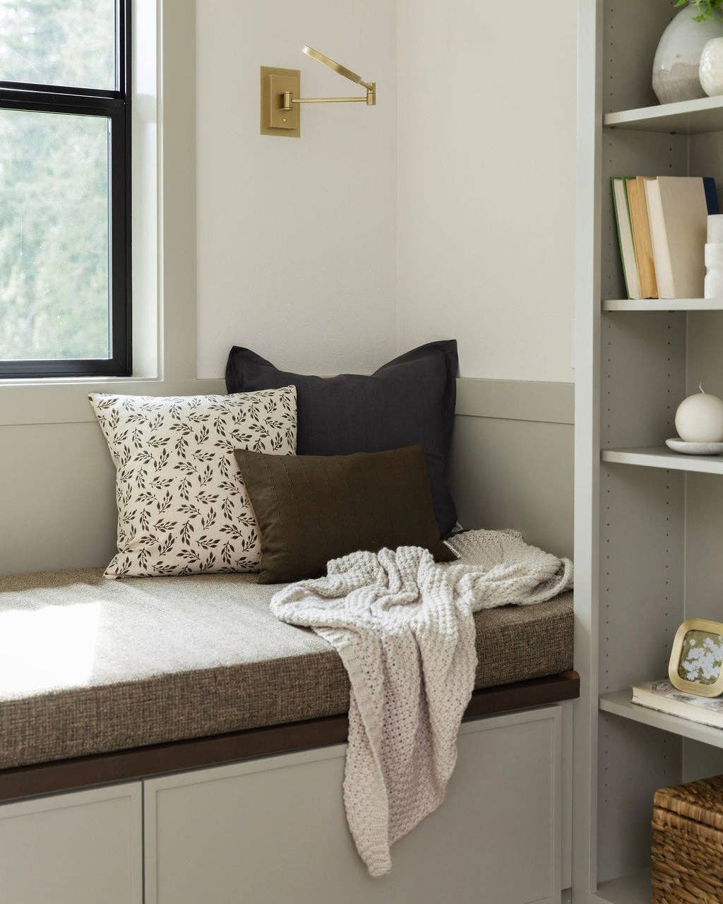 Graham | Cedar Brown Woven Stripe Pillow