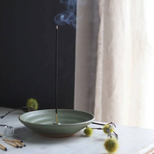 Incense Burner in Moss Green