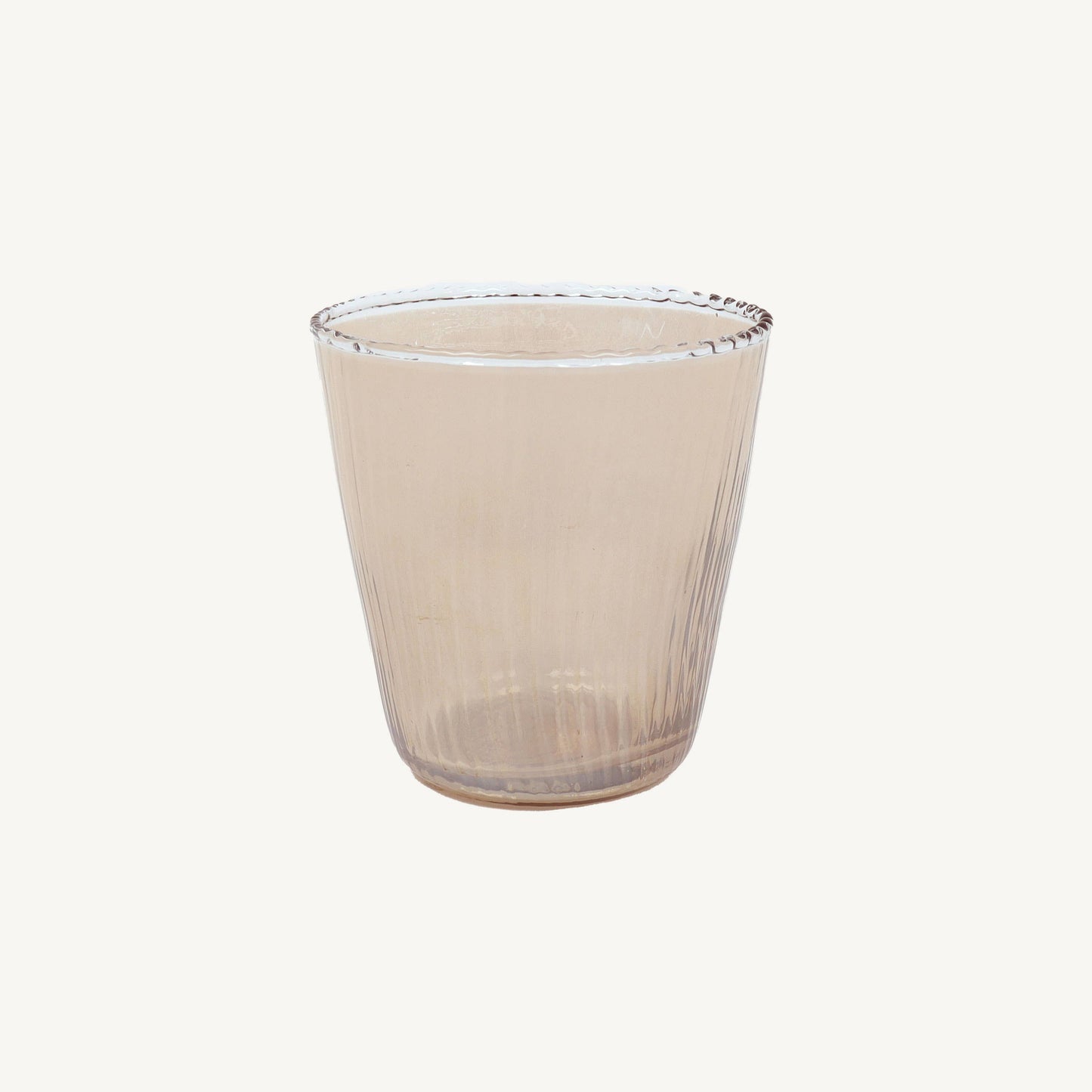 Ribbed Glass Small Brown