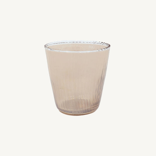 Ribbed Glass Small Brown