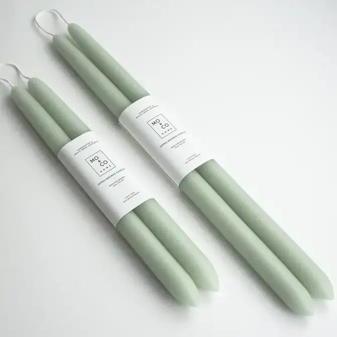 100% Beeswax Dipped Taper Candles | All Natural, Handmade