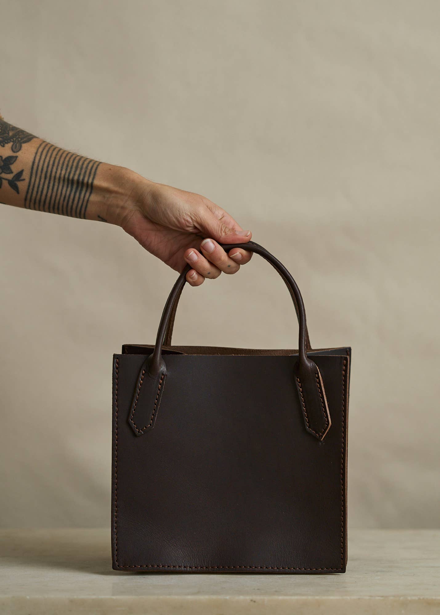 Leather Dock Bag, Petite Brown Latigo