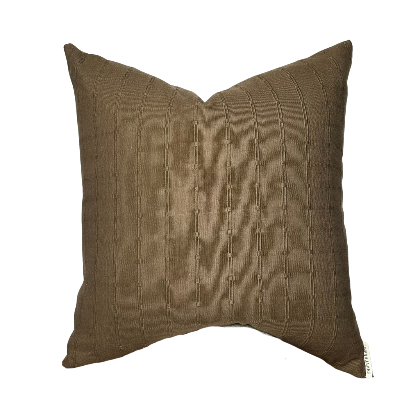 Graham | Cedar Brown Woven Stripe Pillow