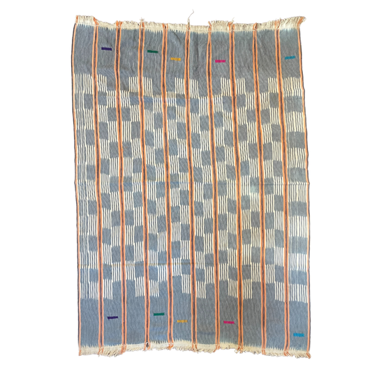 African Vintage Ikat Denim Textile 49